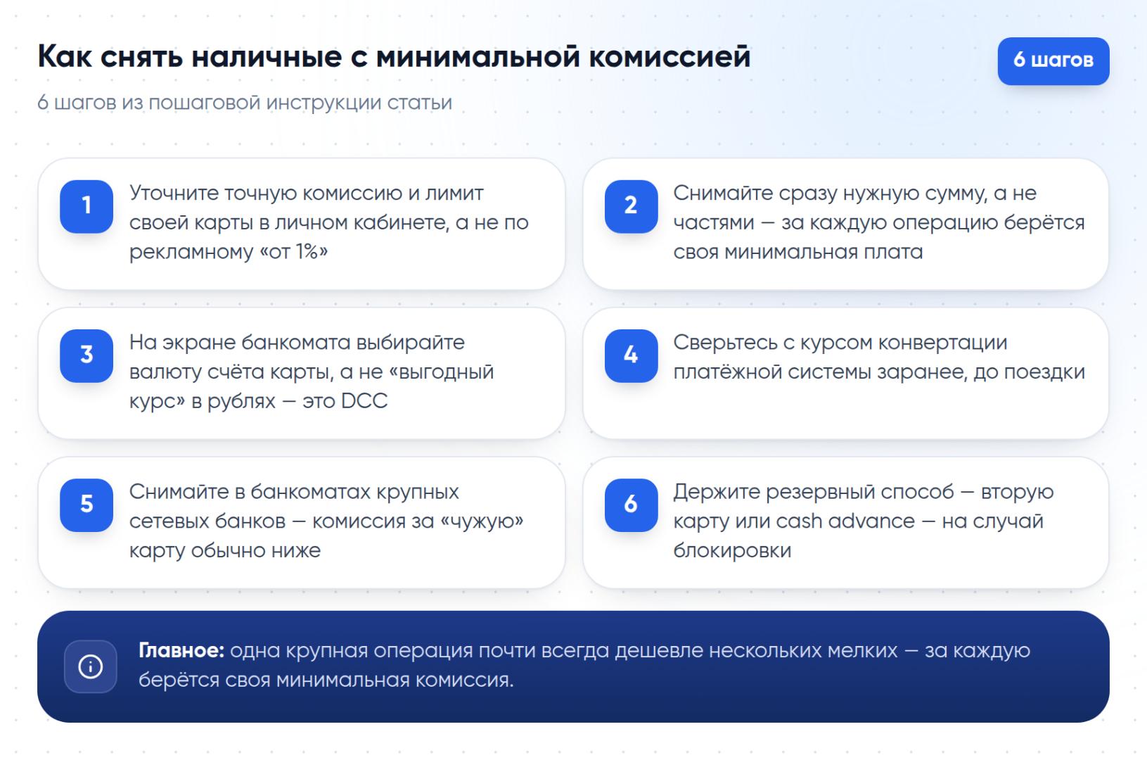Шесть шагов, как снять наличные с зарубежной карты с минимальной комиссией