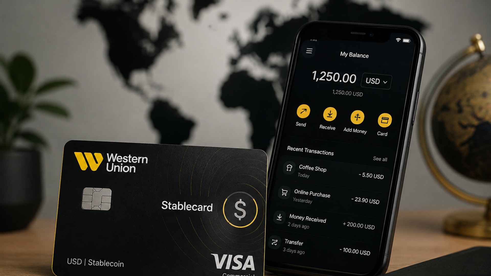 Western Union запустила Stablecard с долларовым стейблкоином и Visa