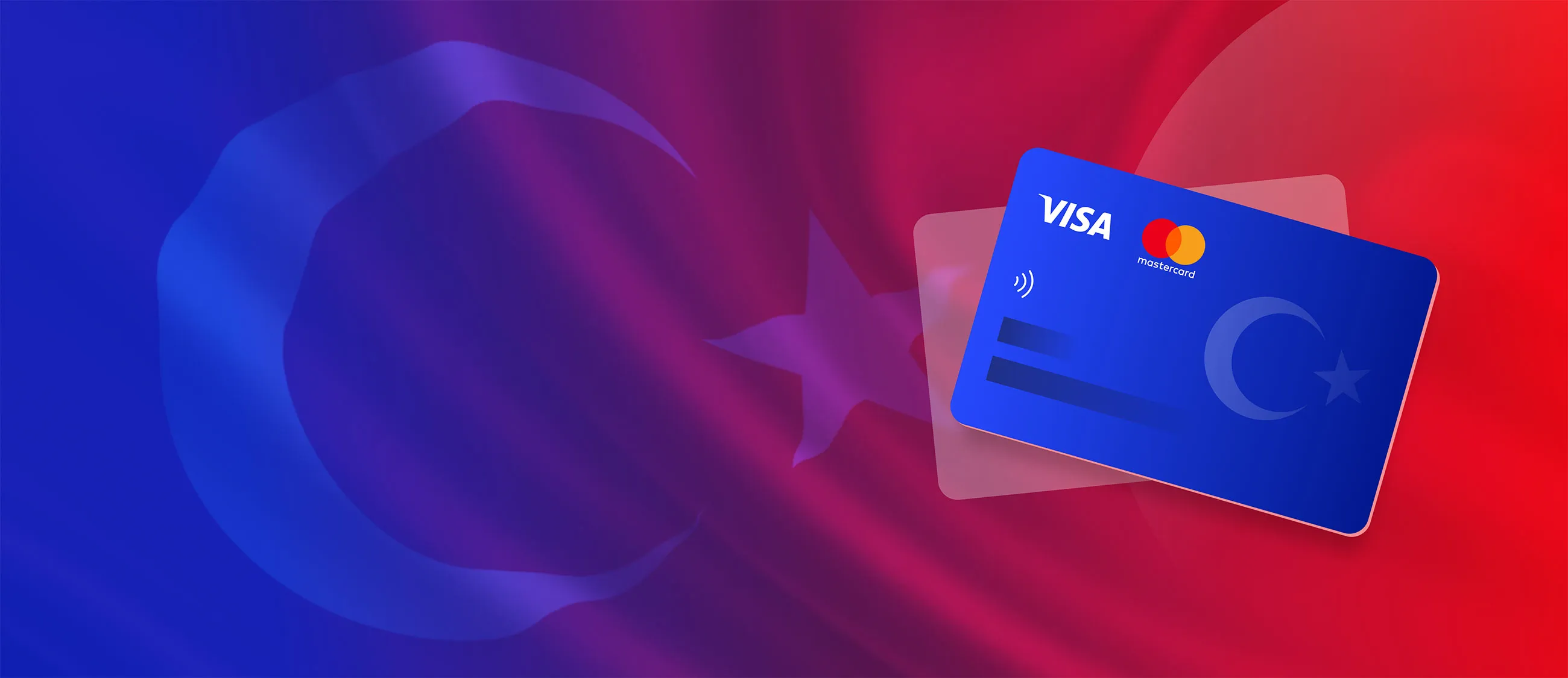 Карта Visa на фоне флага Турции